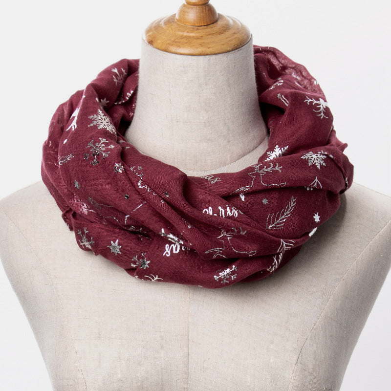Snowfall Christmas Polyester Scarf