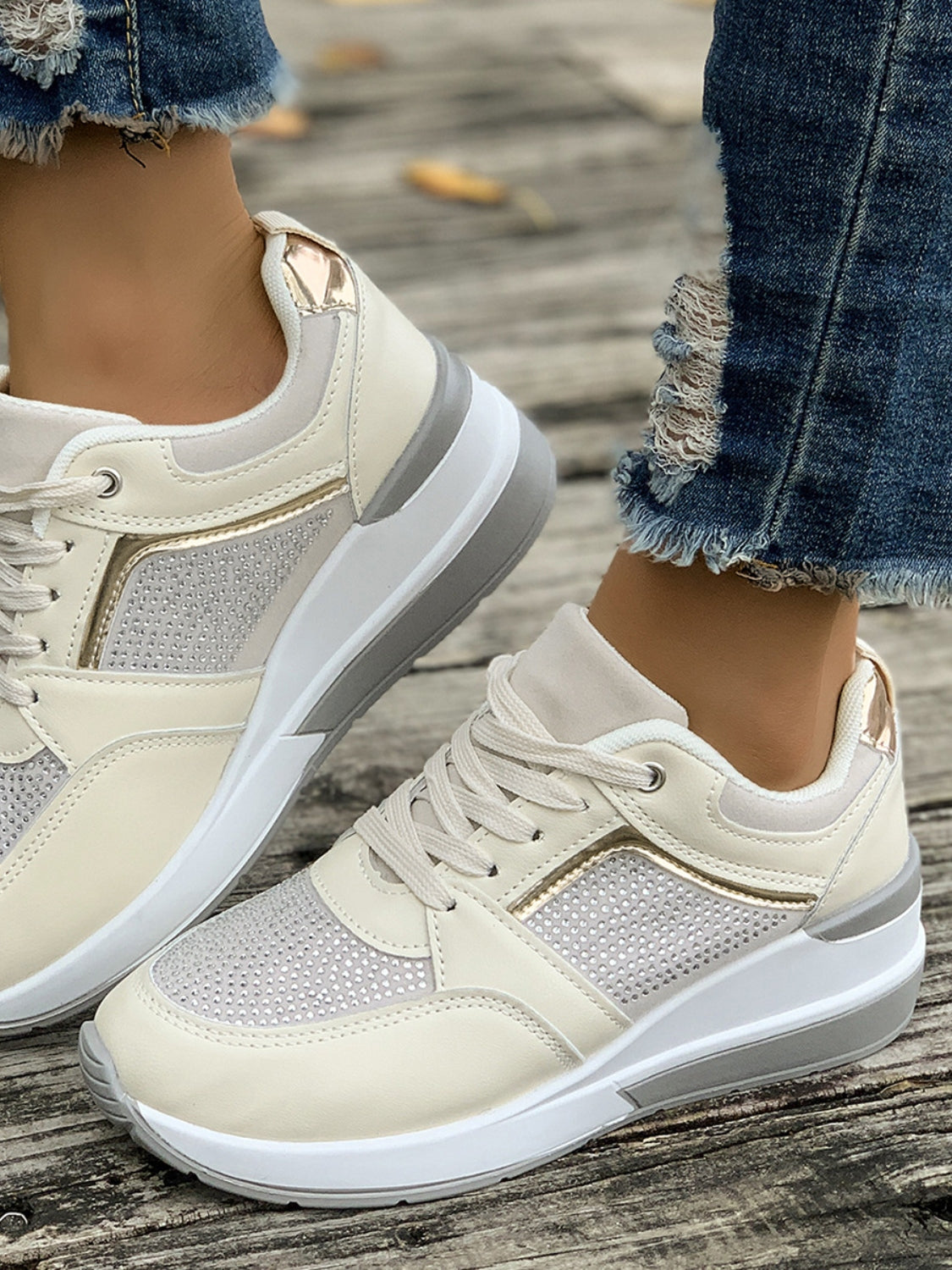 GlitzStep Luxe Wedge Sneakers