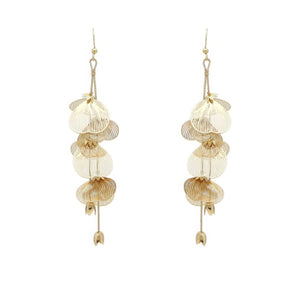 Flower Metal Drop Earrings