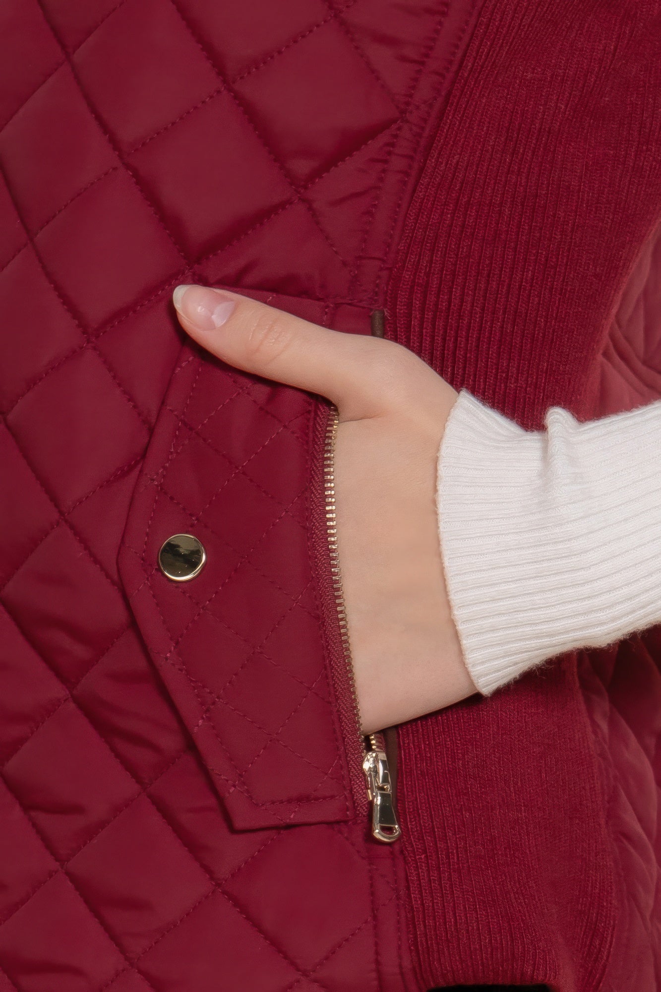 Suede Quilted Charm Padding Vest