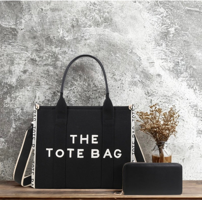 2-in 1 The Tote Bag Handbag + Wallet Set