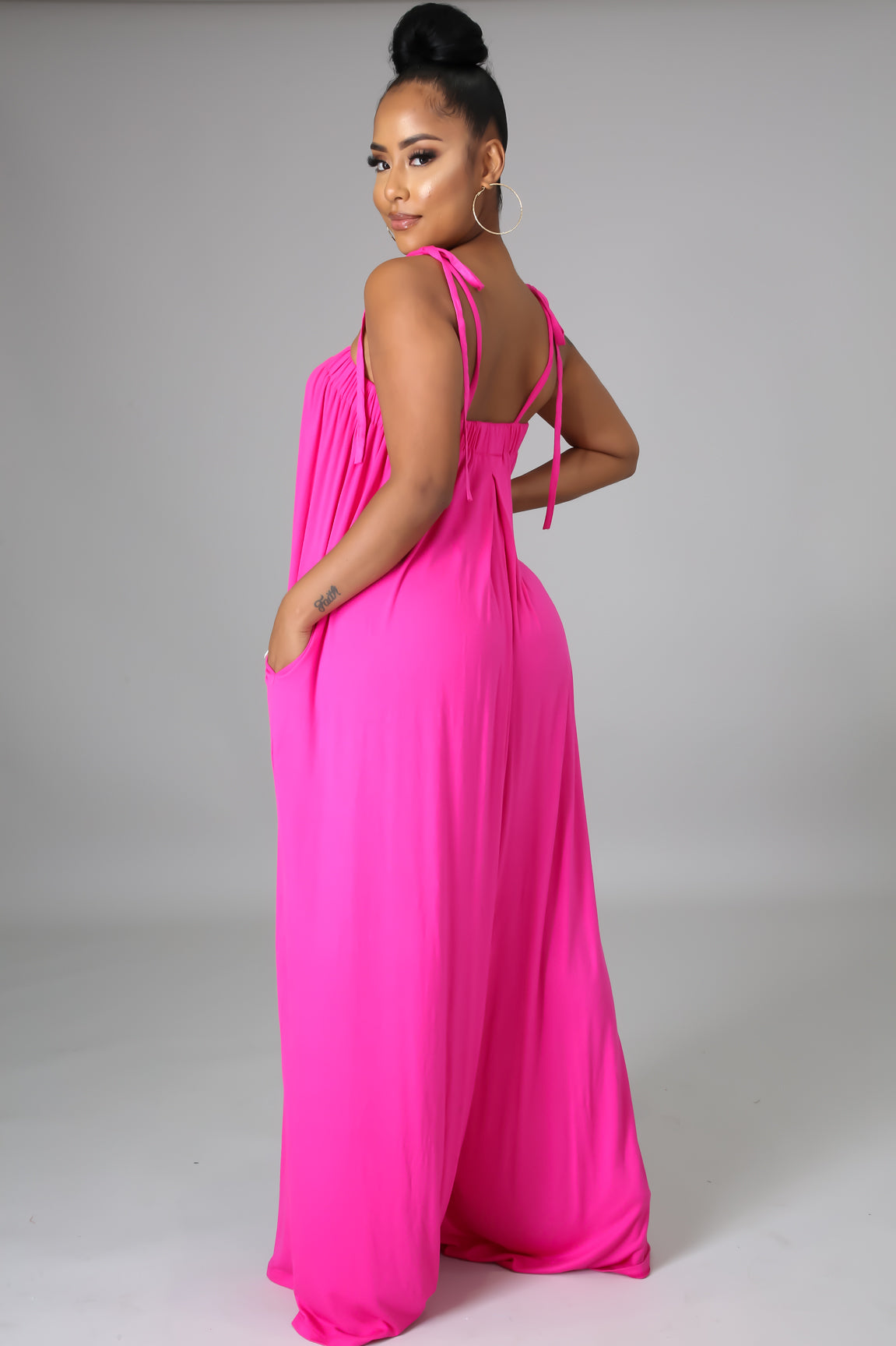 Love and Style Jumpsuit - Fuchsia