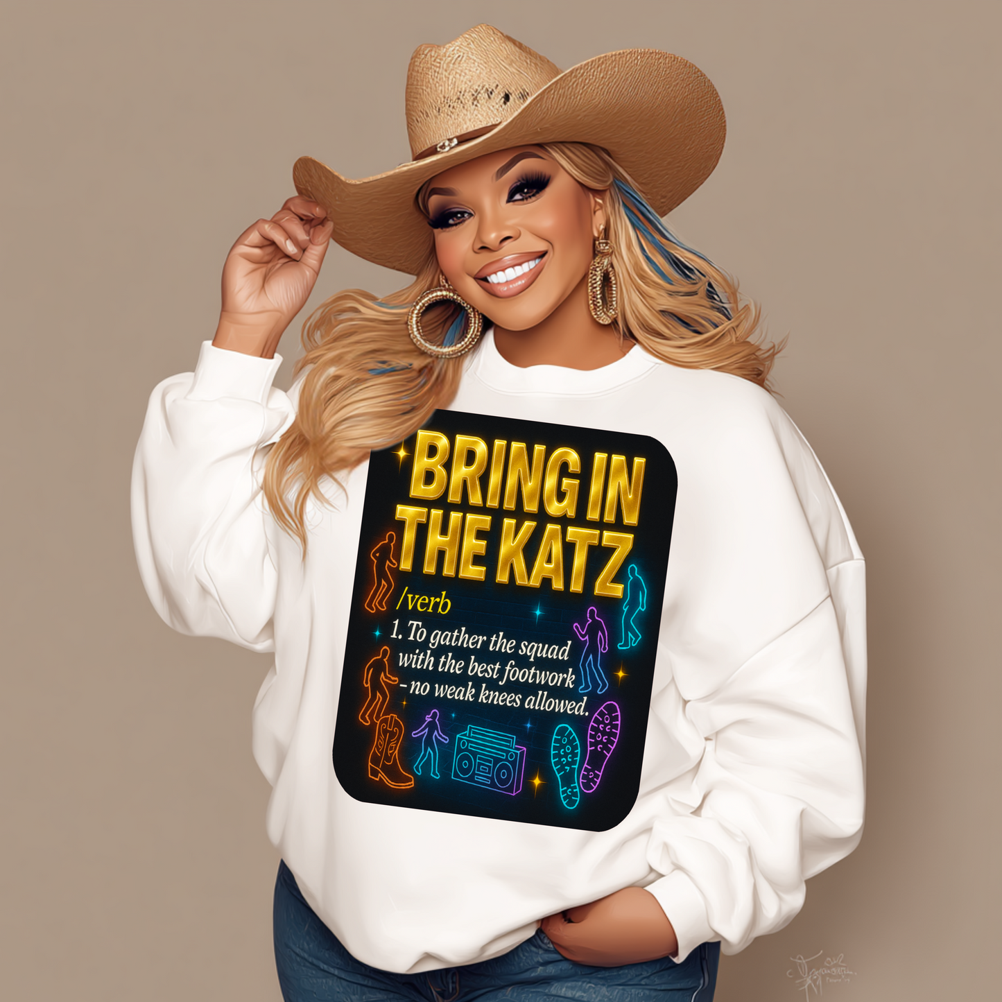 Bring in the Katz Footwork Crewneck