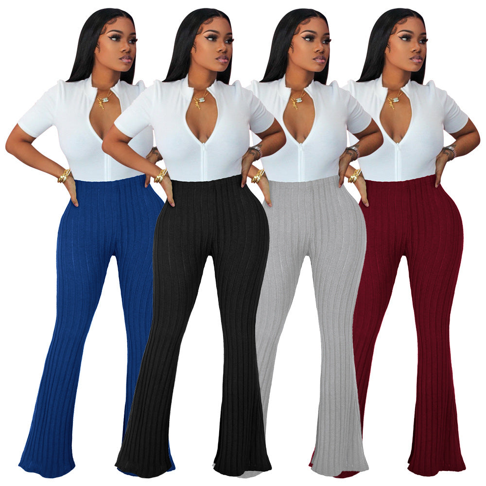 WOMEN MICRO-FLARED PANTS