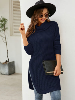 Cozy Chic Cowl Neck Sweater Dress