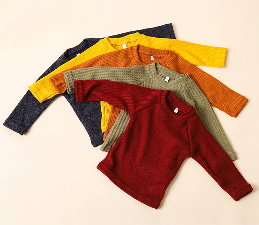 Fennco Styles - Solid Knit Cotton 3pcs Baby Outfit