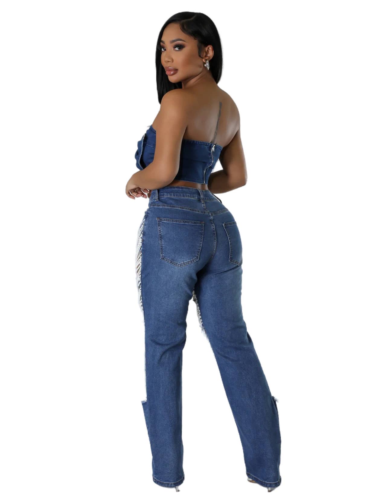 Pearl Drip Denim Jeans