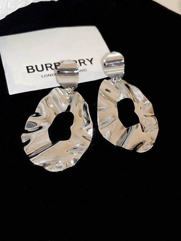 UZ Wholesale Store - Geometric Hollow Solid Color Drop Earrings