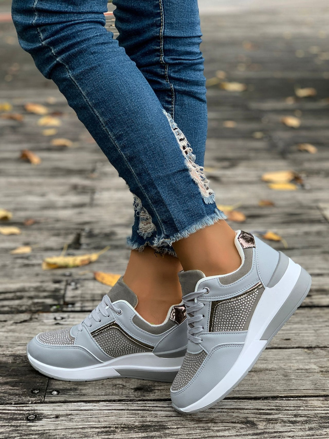 GlitzStep Luxe Wedge Sneakers