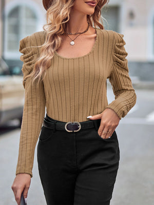 Elegant Essence Ribbed Top