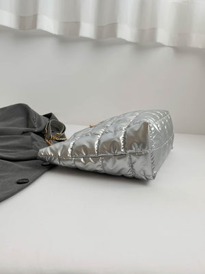Luxe Shine Quilted Tote Bag
