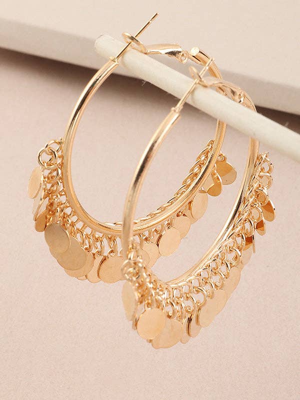 UZ Wholesale Store - Fashion Tasseled Solid Color Geometric Earrings Accessories