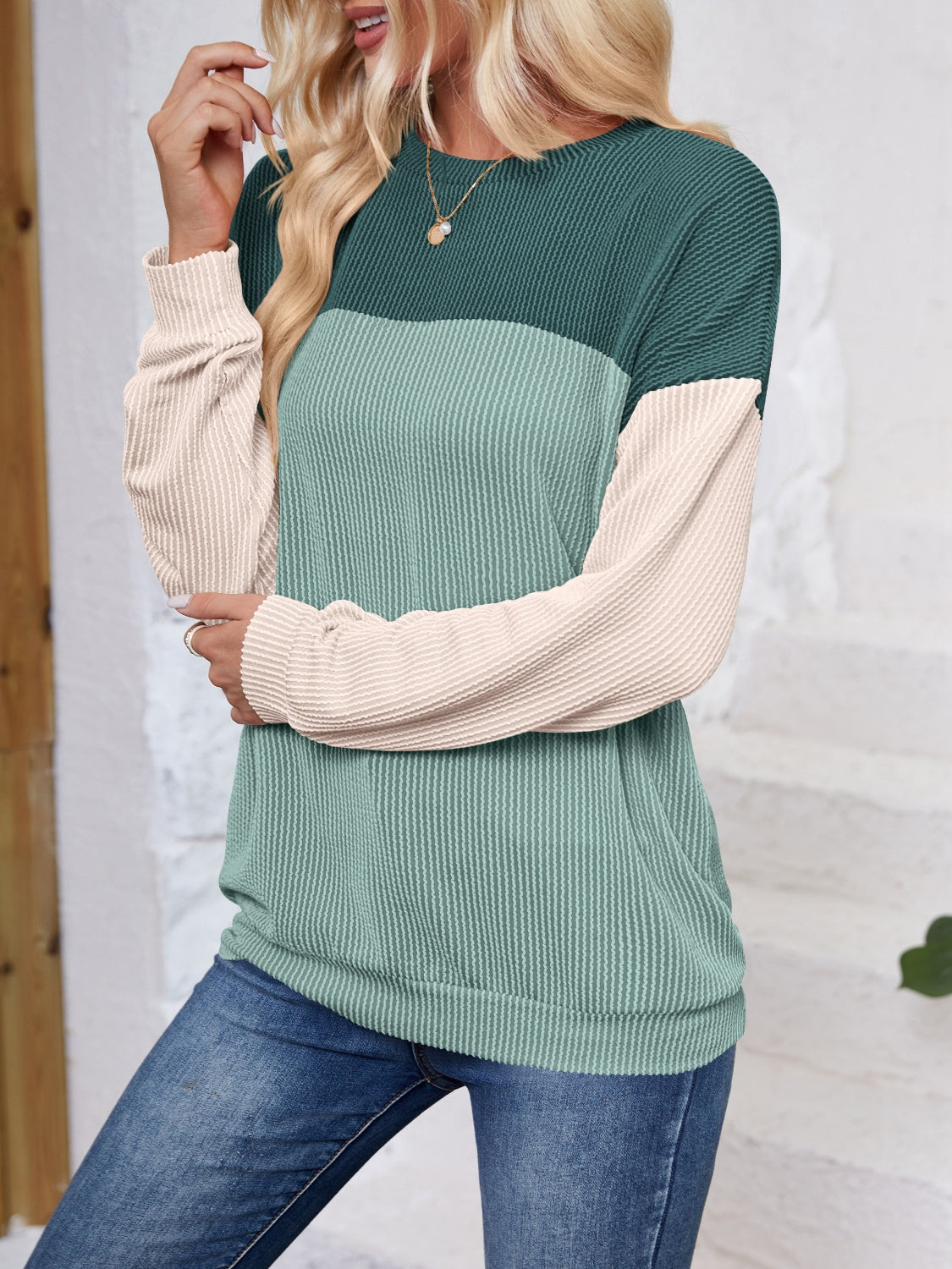 Colorblock Pullover Sweater