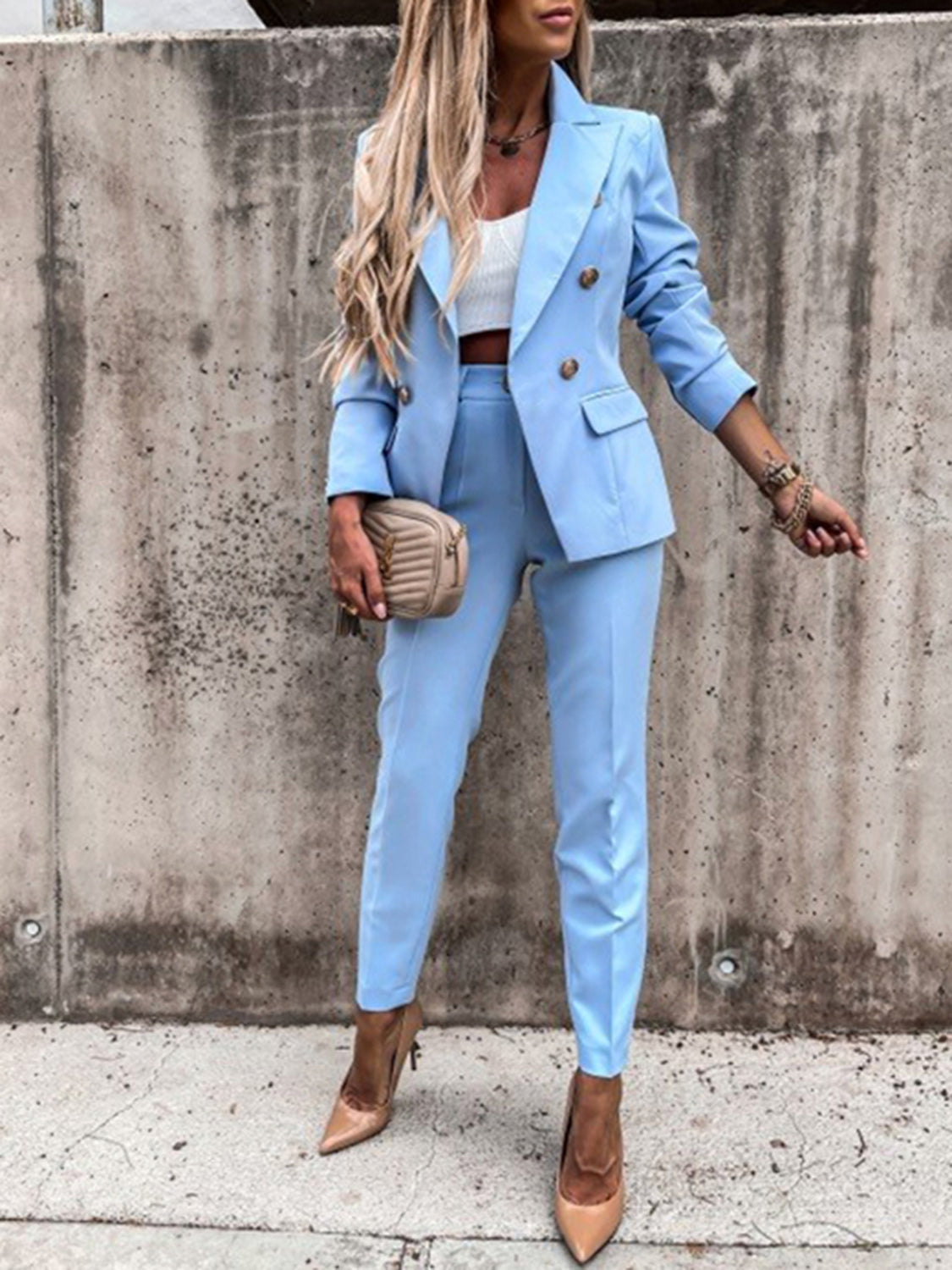 Executive Chic Two-Piece Suit Set