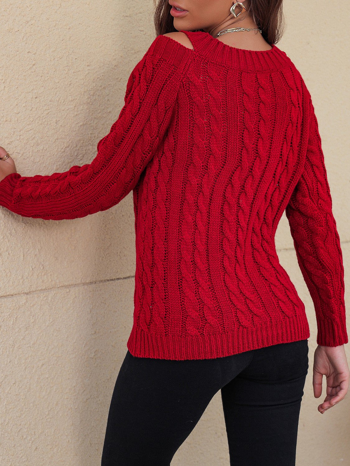 Charm Cable Knit Sweater