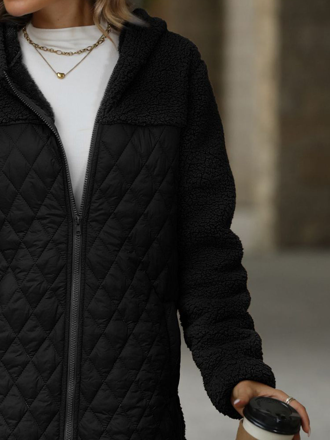 Cozy Quilted Hooded Coat