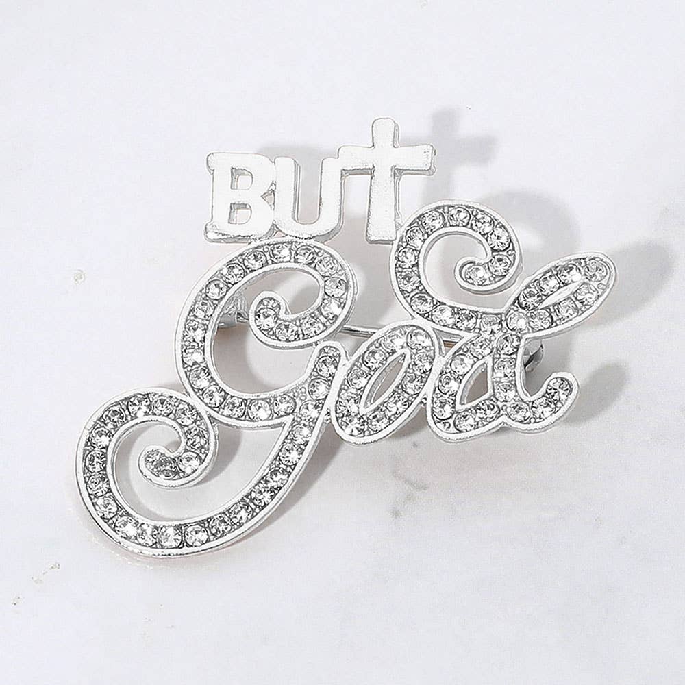 But God Crystal Faith Brooch