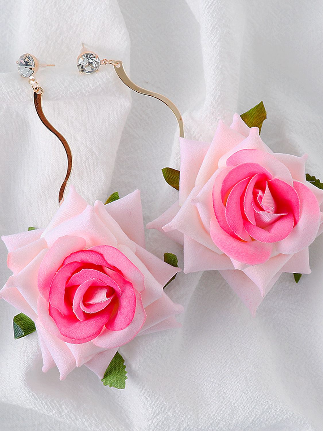 Alloy Rose Dangle Earrings