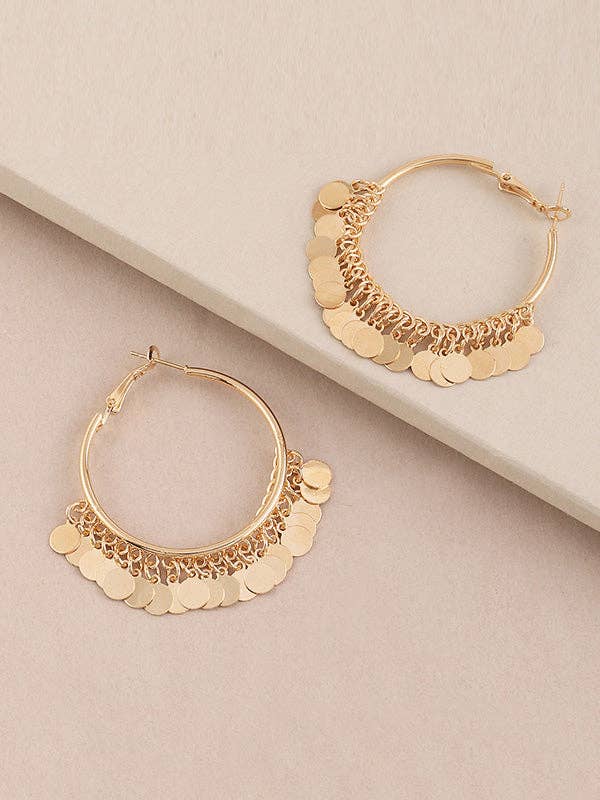 UZ Wholesale Store - Fashion Tasseled Solid Color Geometric Earrings Accessories