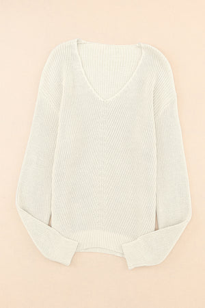 V-Neck Drop Shoulder Sweater