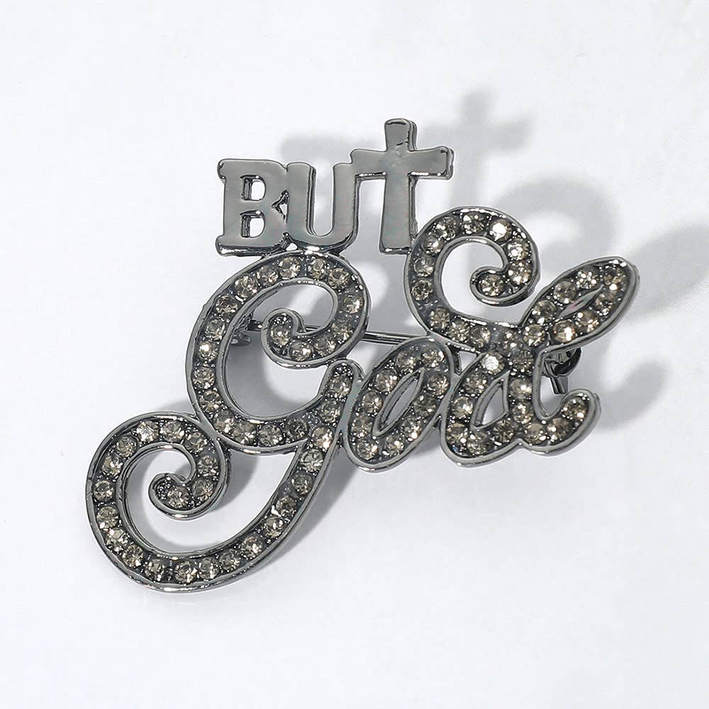But God Crystal Faith Brooch