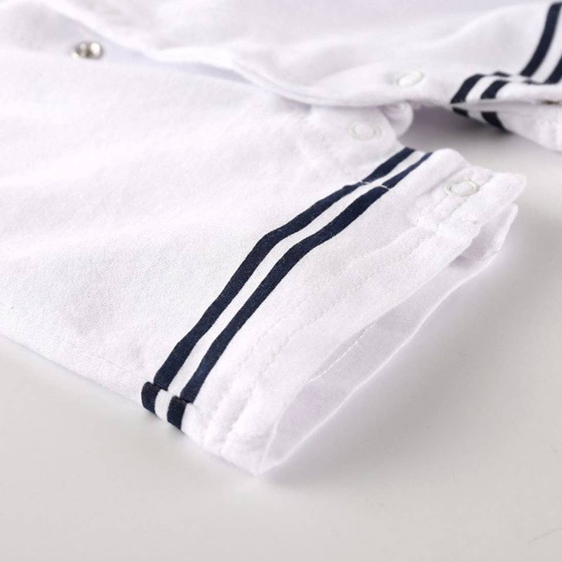 Fennco Styles - White Sailor Anchor Baby Romper