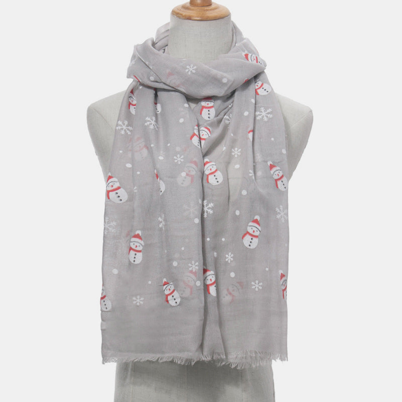 Snowy Cheer Holiday Scarf
