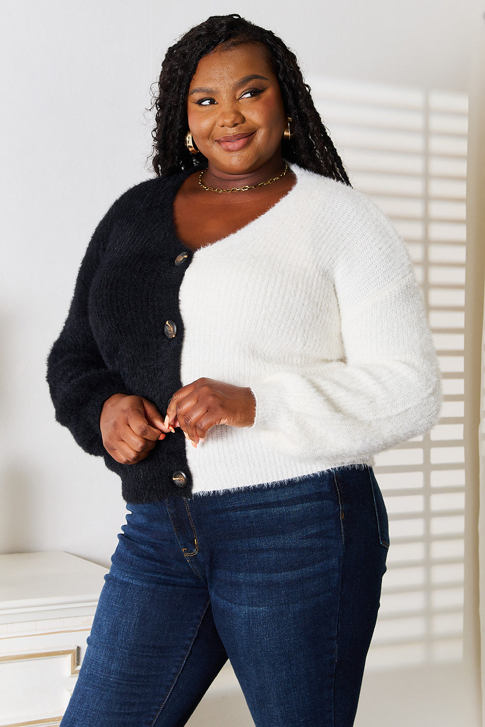 Dual Charm V-Neck Cardigan