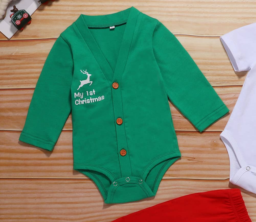 Fennco Styles - My First Christmas 3pcs Baby Outfit