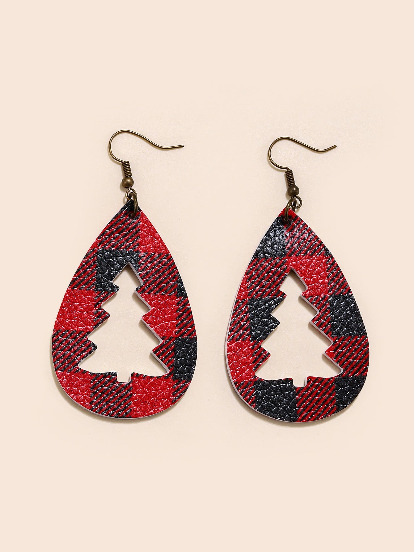 Cutout Christmas Tree Earrings