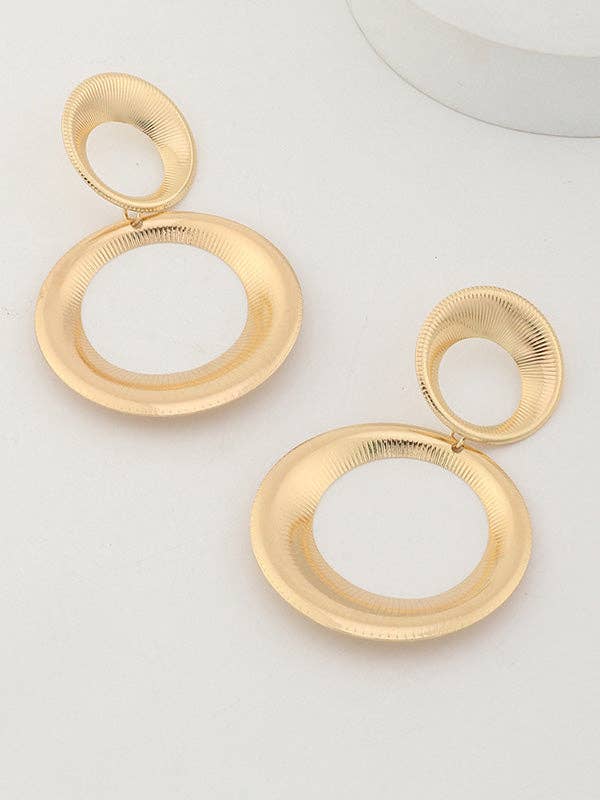 UZ Wholesale Store - Statement Hollow Solid Color Geometric Earrings Accessories
