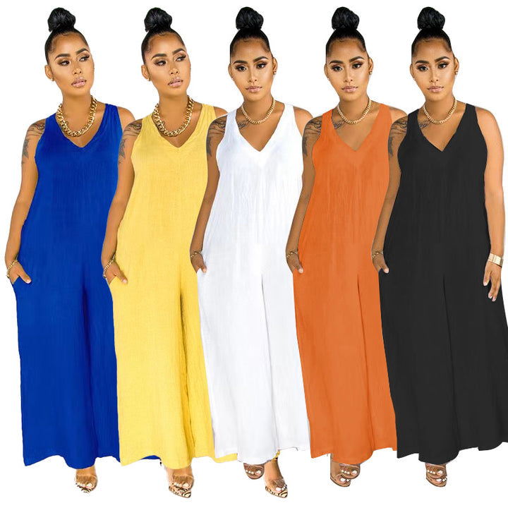 OFF-THE-SHOULDER LOOSE-FIT LIGHTWEIGHT JUMPSUIT