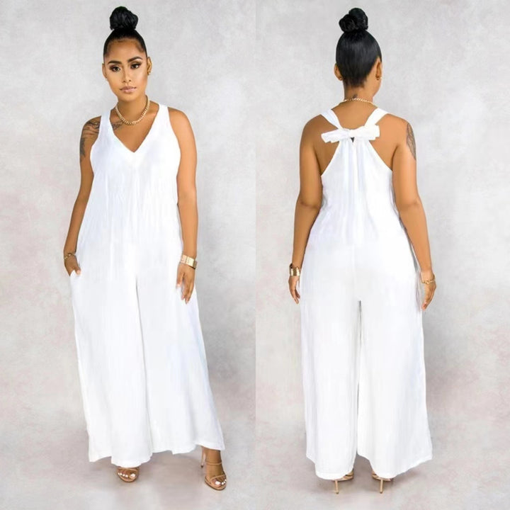 OFF-THE-SHOULDER LOOSE-FIT LIGHTWEIGHT JUMPSUIT