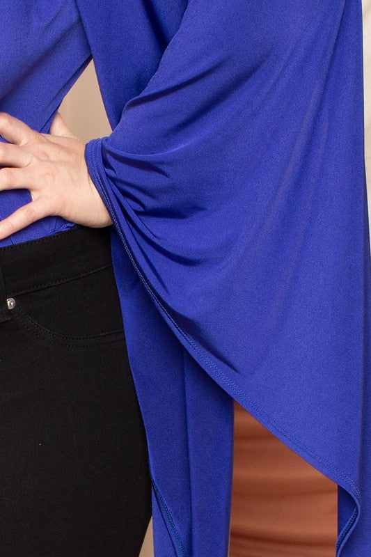 FLARE SLEEVE PS BODYSUIT - ROYAL