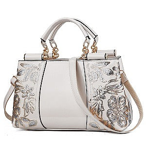 Amazing Quality Patent / Embroidery Glossy Satchel