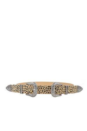 Fashion Chic Trendy Double Buckle Leopard Belt