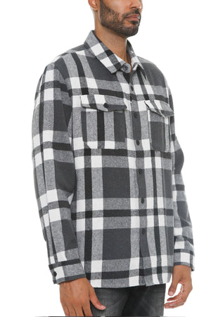 Men's Checkered Soft Flannel Shacket