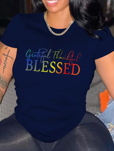 Grateful Thankful Blessed Tshirt