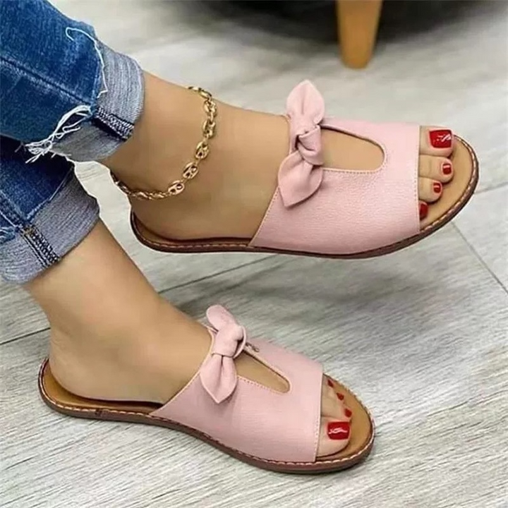 BOW CUT-OUT SANDALS