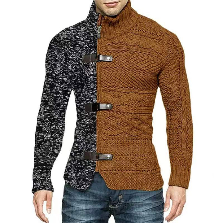 Cardigan Leather Buckle Sweater