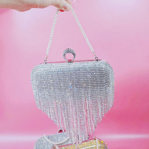 Tassel Rhinestone Dinner Bag