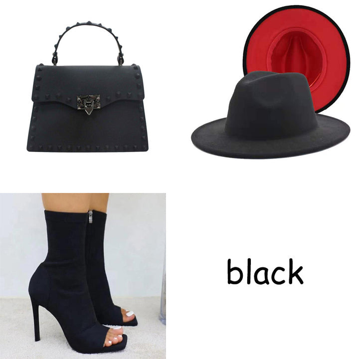 Three Piece Peep Toe Boot Set