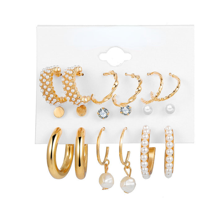 COMBINATION RETRO EARRING SET