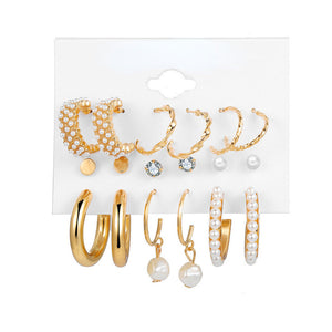 COMBINATION RETRO EARRING SET