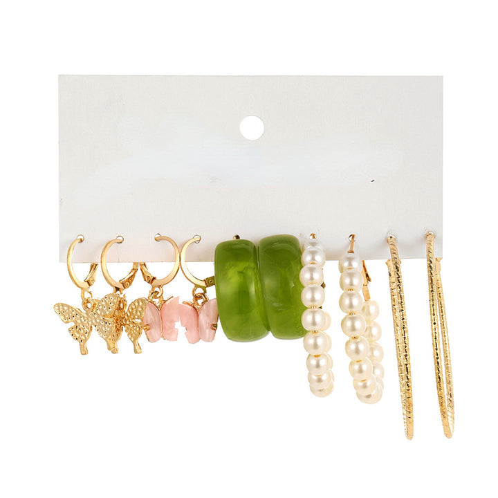 COMBINATION RETRO EARRING SET