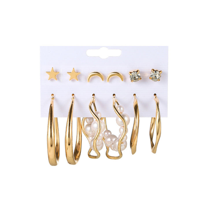 COMBINATION RETRO EARRING SET