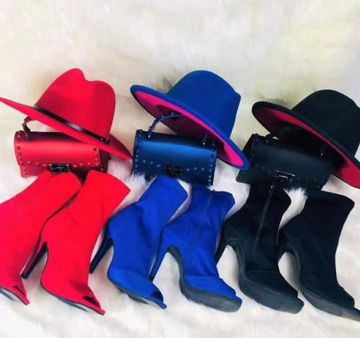 Three Piece Peep Toe Boot Set