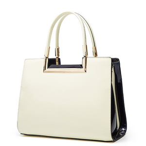 Metal Accent Patent Satchel