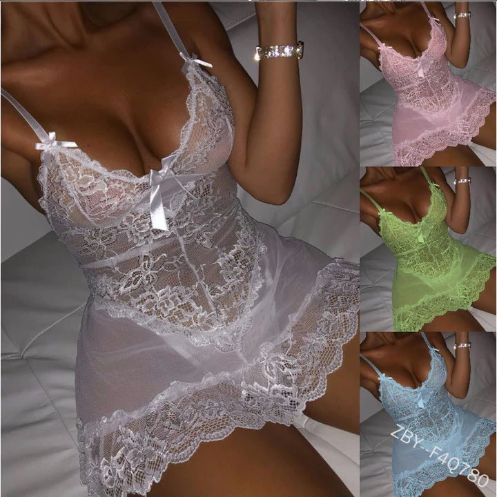 MESH SEXY CAMISOLE PAJAMAS