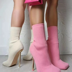 Stiletto Heel Sock Boots